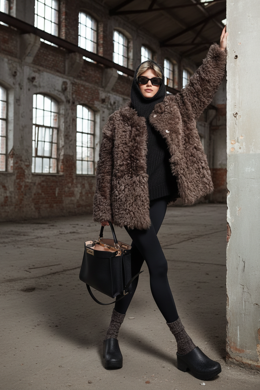 Arctic Grace Lamb Wool Overcoat