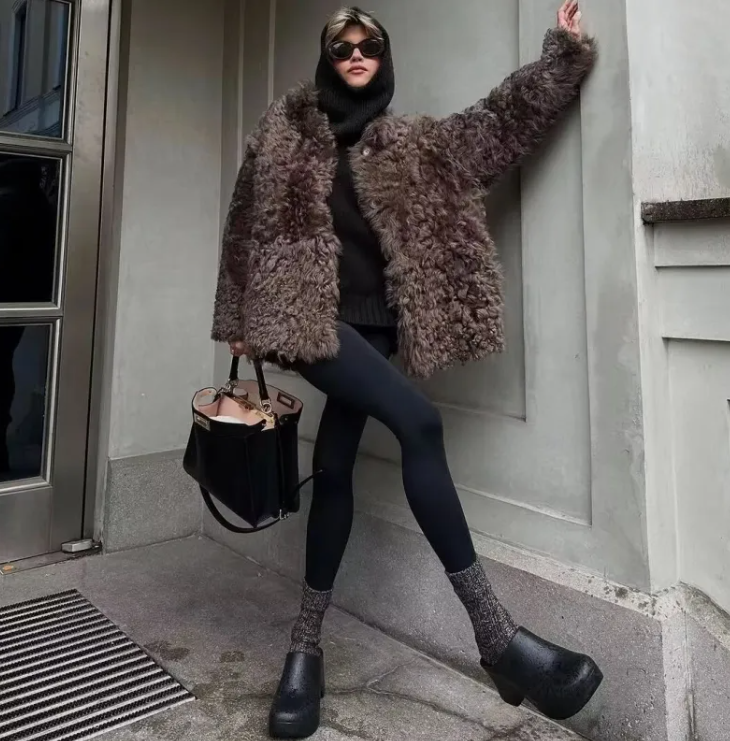 Arctic Grace Lamb Wool Overcoat