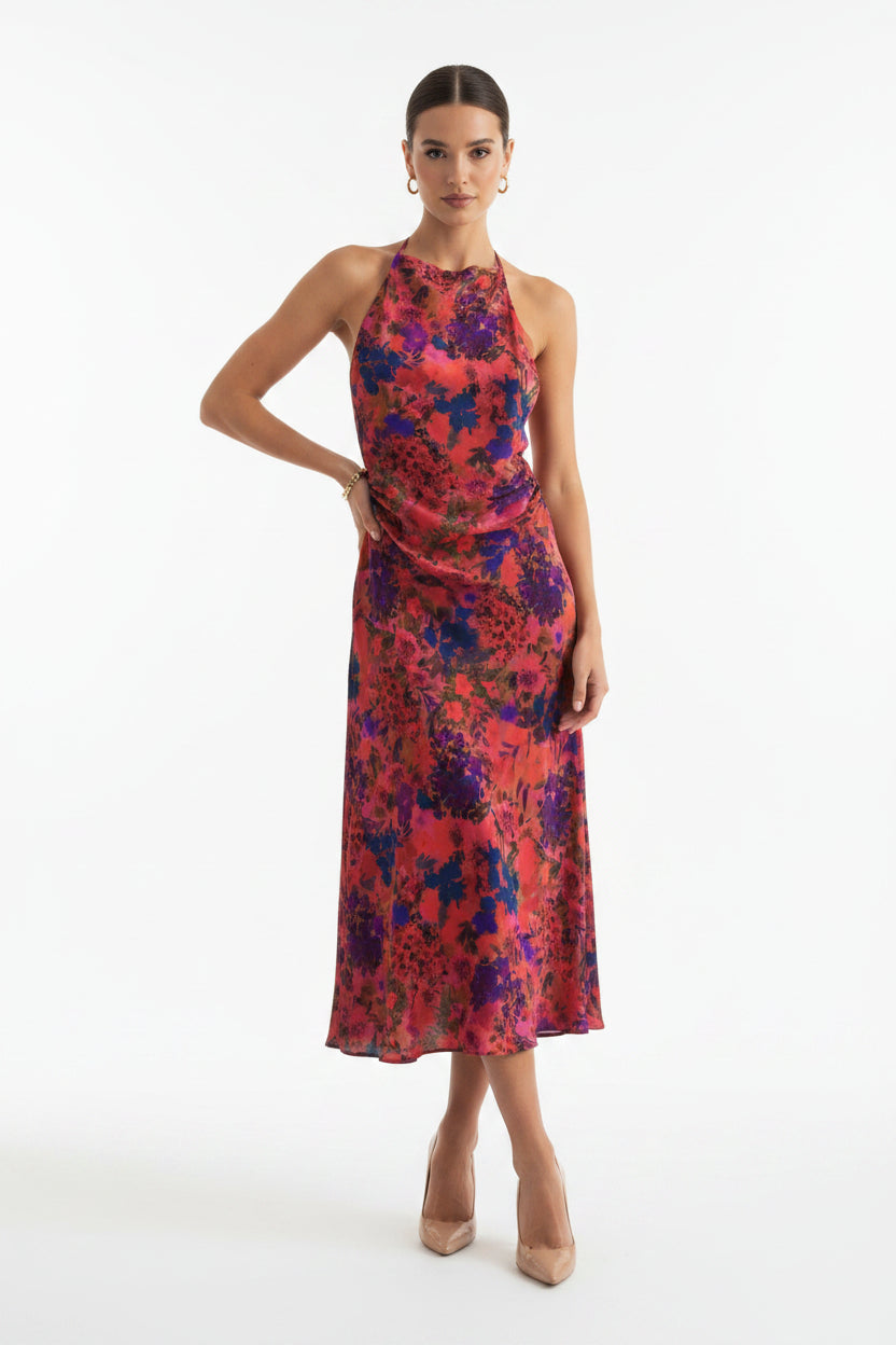 Alba Silk Satin Dress