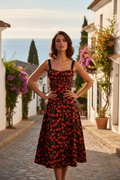 Lucia Cherry Belt Dress