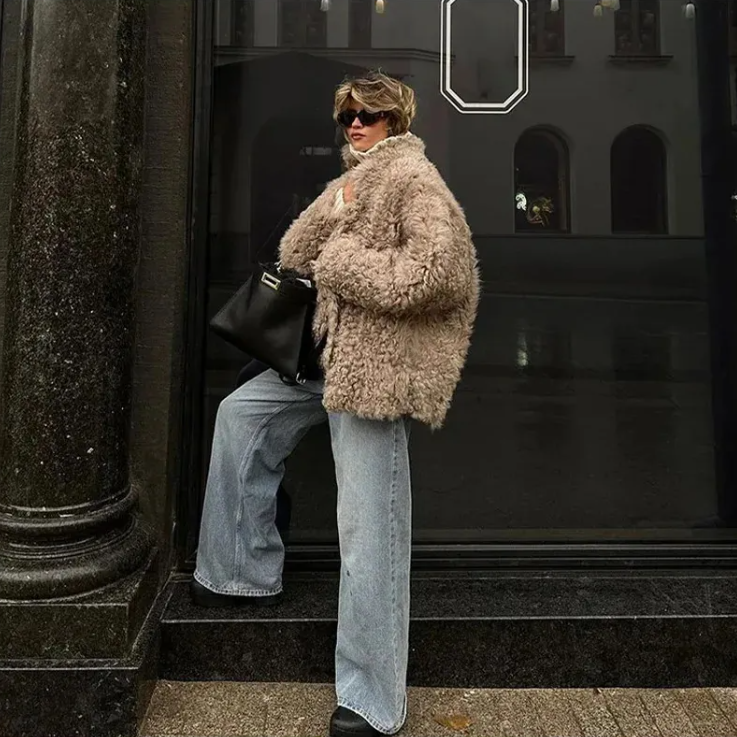 Arctic Grace Lamb Wool Overcoat