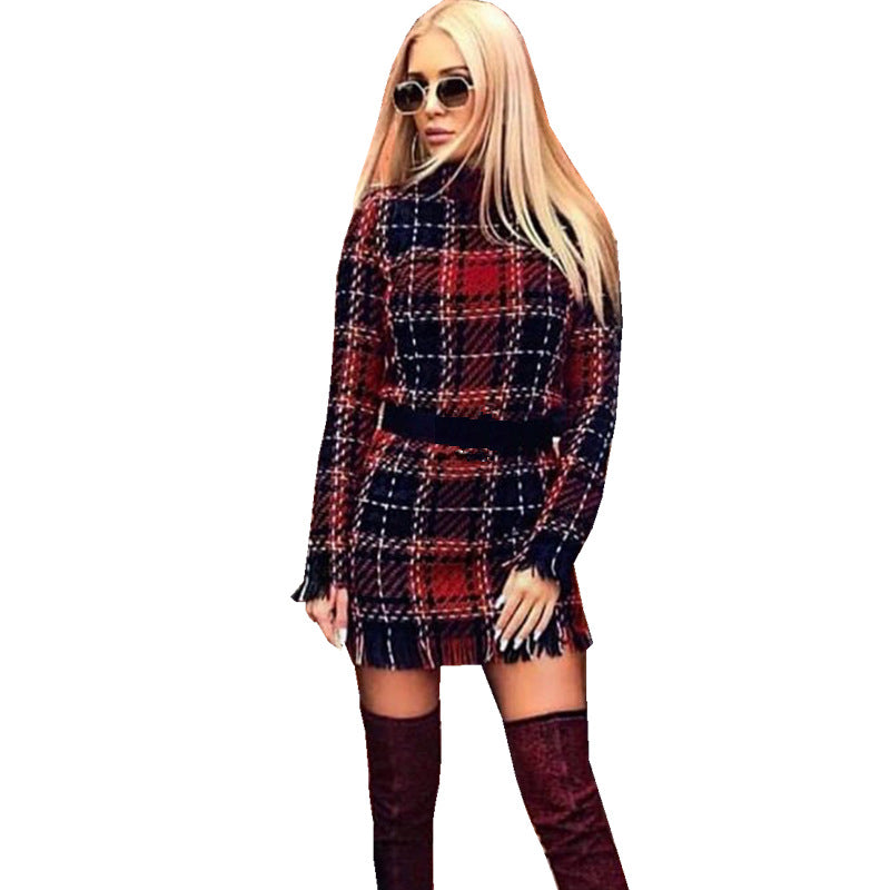 Monica Plaid Dress