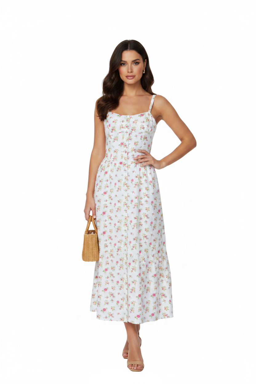 Montana Floral Button Dress
