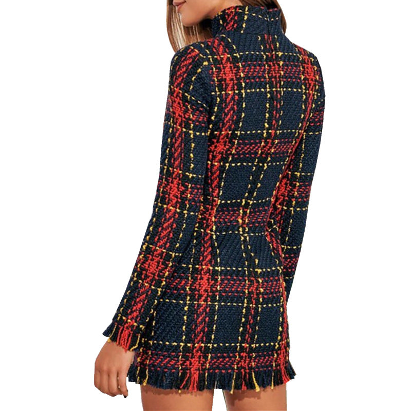 Monica Plaid Dress